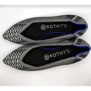 Rothy’s Rare Black and White Python The Point Flats